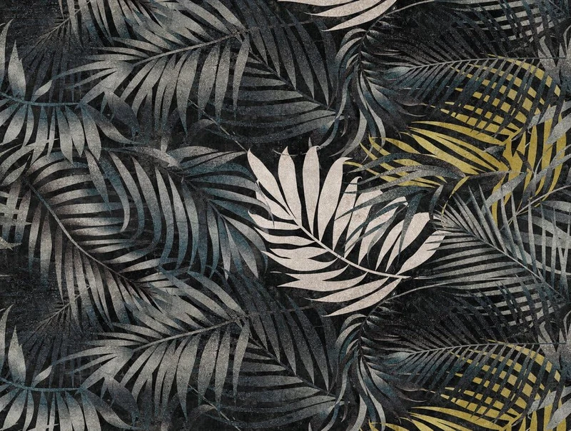 Livingwalls Jungle The Wall Non-Woven Wallpaper 3.71 m x 2.80 m Black Grey Green Made in Germany 382381 382381