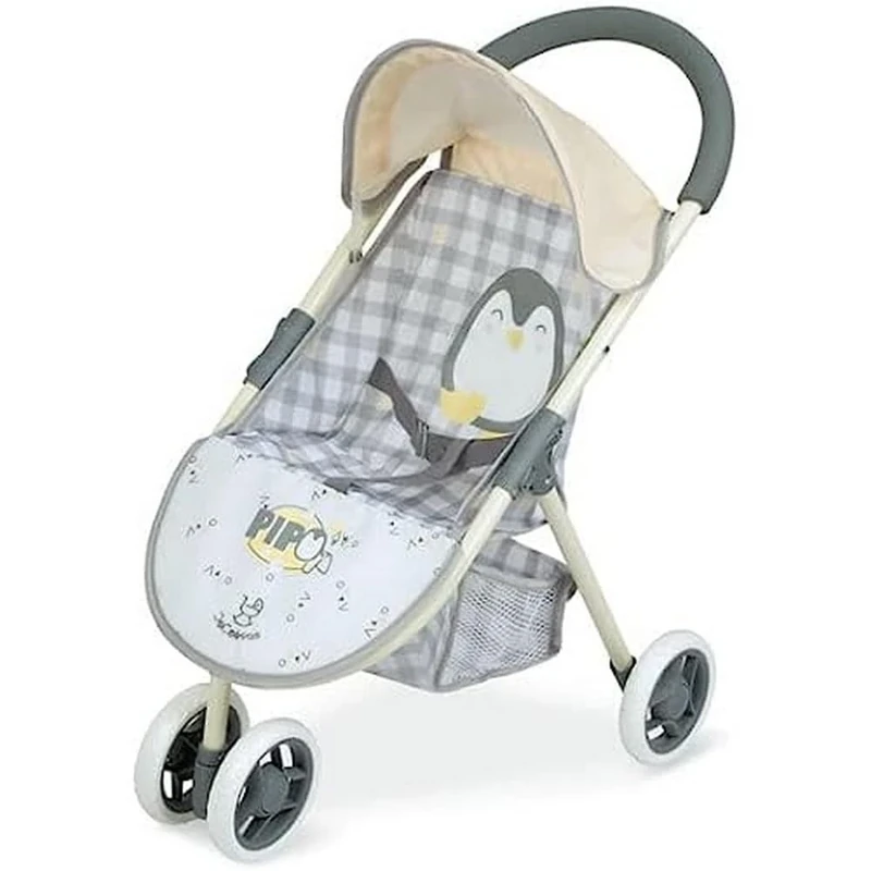 DE CUEVAS TOYS Doll Stroller 4 Wheels With Doll Pipe Included 34x50x55 cm Grey