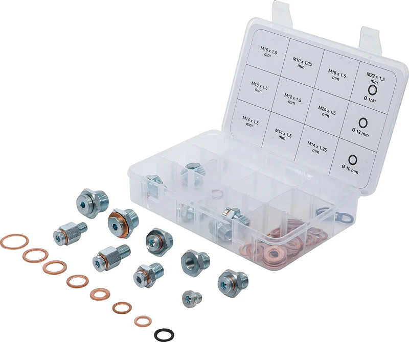 BGS 70184 | Oil Drain Plug Repair Assortment | 63 pcs.