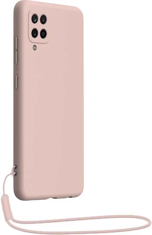 BIGBEN Soft touch case with armband for Samsung Galaxy A12 in pink