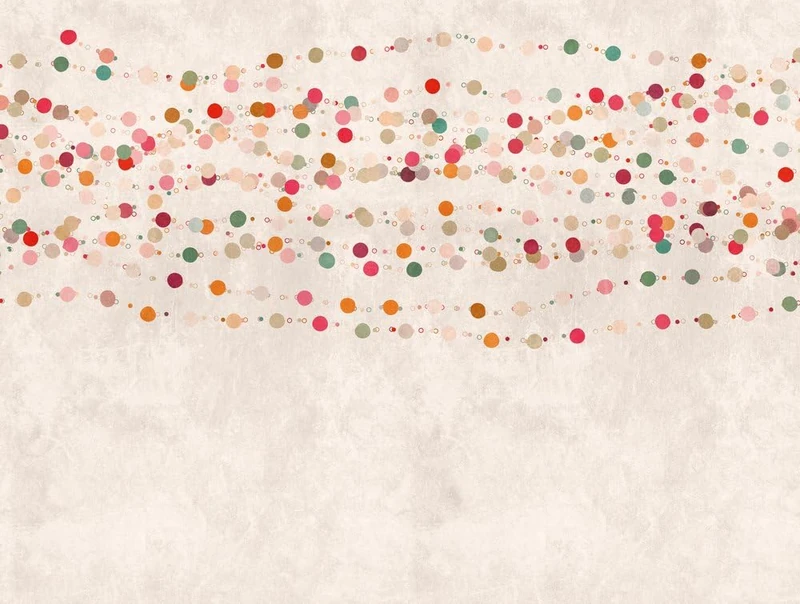 Livingwalls Circles The Wall Non-Woven Wallpaper 3.71 m x 2.80 m Beige Orange Red Made in Germany 383051 383051