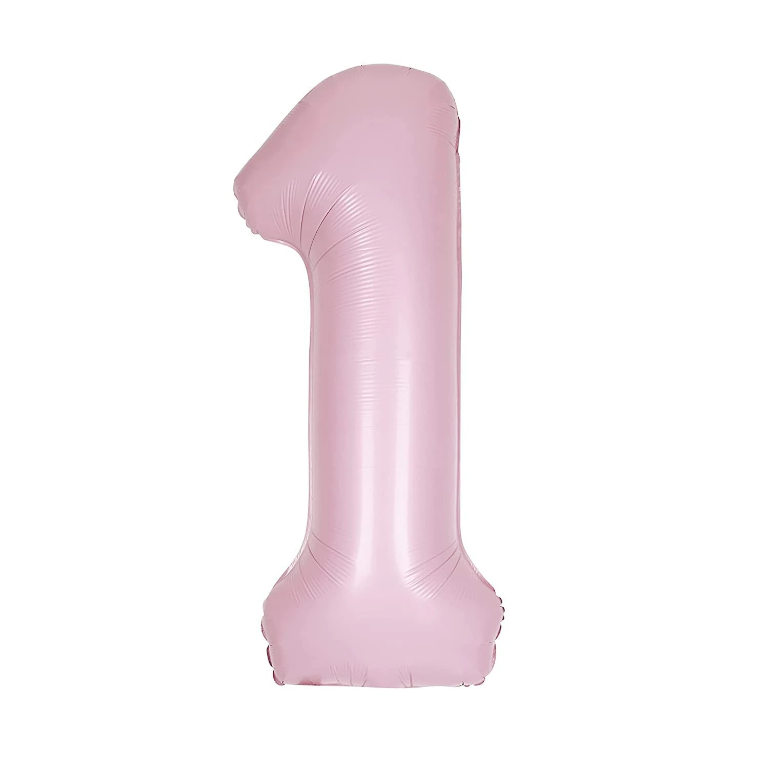 Giant Foil Number 1 Balloon - 86 cm - Matte Baby Pink
