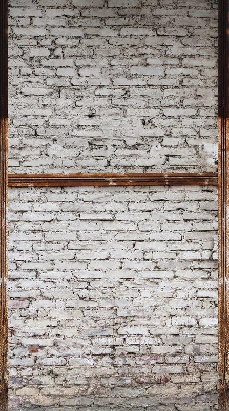 Livingwalls Brick Wallpaper The Wall Non-Woven Wallpaper 1.59 m x 2.80 m White Grey Brown Made in Germany 383511 383511