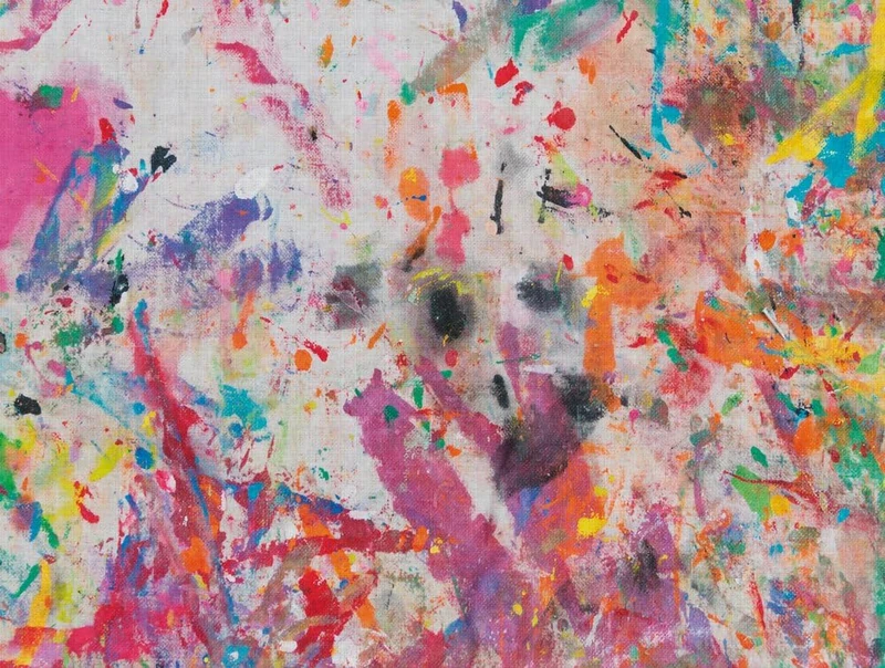 Livingwalls Abstract The Wall Non-Woven Wallpaper 3.71 m x 2.80 m Multicolored Purple Orange Made in Germany 382521 382521