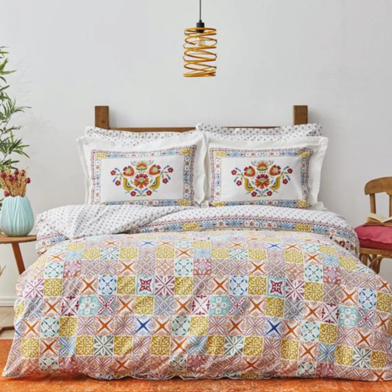 KARACA Home Lumina rı Double Bed Linen, Duvet Cover 200 x 220 cm, Flat Sheet 240 x 260 cm, Pillowcases 50 x 70 cm, Comfort Thanks to its Soft Fabric
