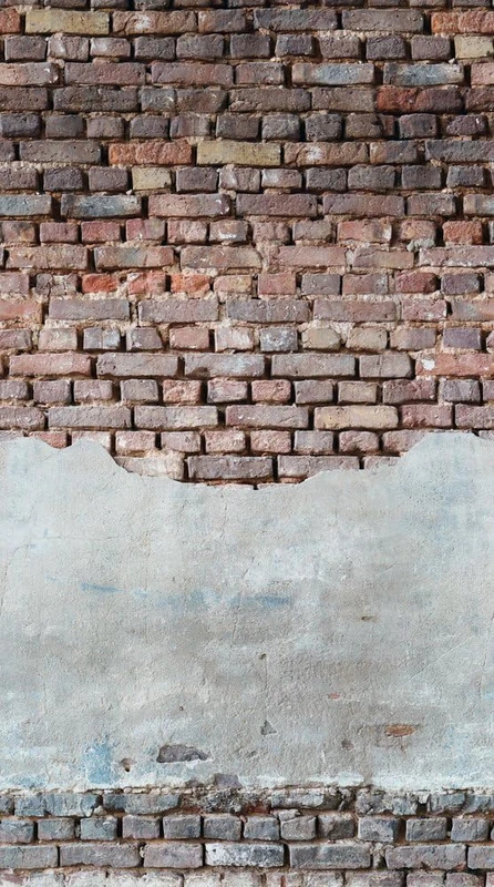 Livingwalls Brick Wallpaper The Wall Non-Woven Wallpaper 1.59 m x 2.80 m Red Grey White Made in Germany 383341 383341 - Image 1