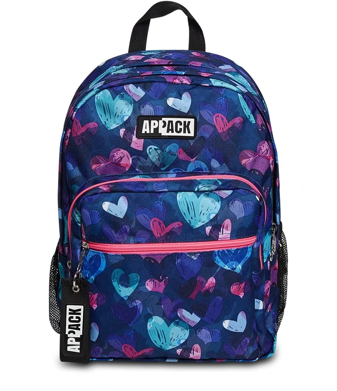 Appack Double Compartment Backpack, Blue, Front Pocket, School and Leisure