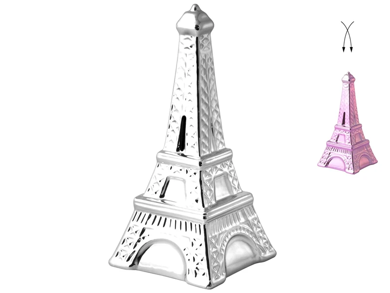Home 8072400 Eiffel Tower Money Box, Ceramic - Image 1