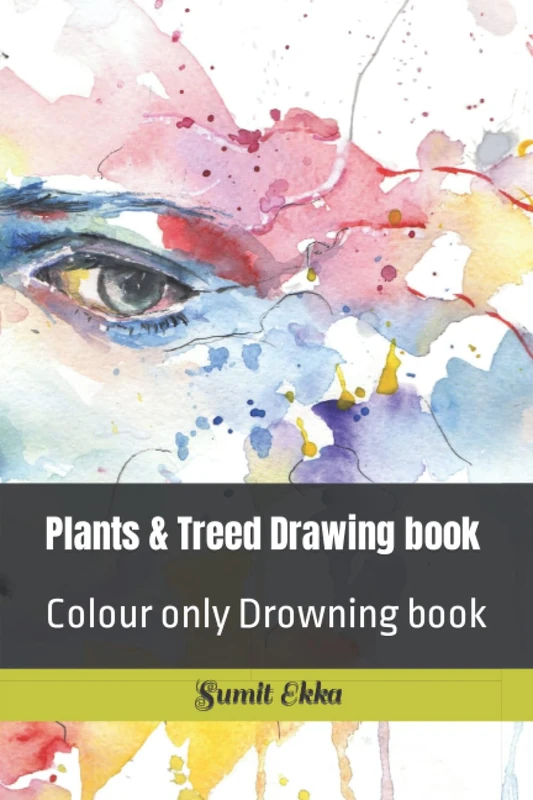Plants & Treed Drawing book: Colour only Drowning book - Image 1