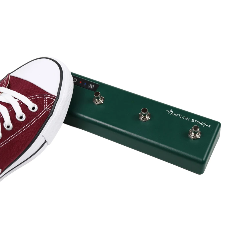 Air Turn BT500S 4 Footswitch Bluetooth Controller, Green