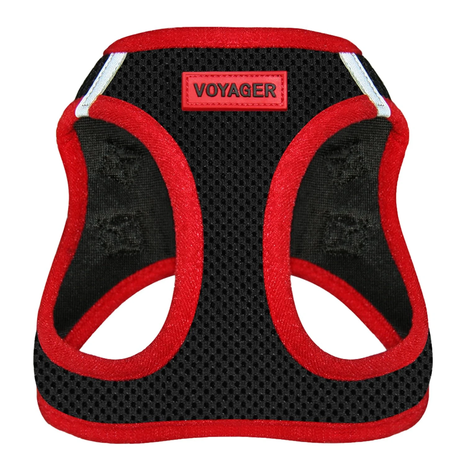 Voyager Step-in Air Dog Harness - All Weather Mesh Step in Vest Harness for Small and Medium Dogs by Best Pet Supplies - Red Trim, Large