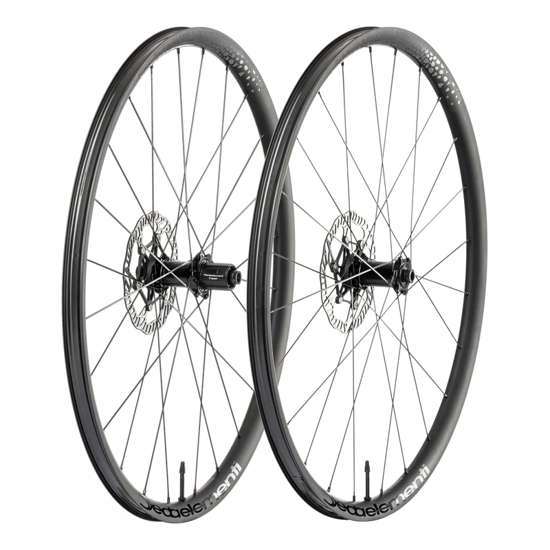Deda Elementi Gera Gravel Alloy Wheelset, Campagnolo Freehub, Polish On Black (PoB)