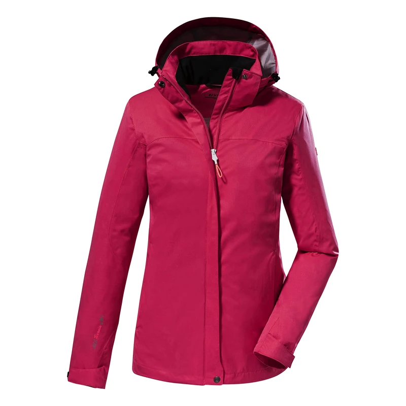 Killtec Women's Kos 133 Wmn Jckt Functional Outdoor Jacket with Zip-Off Hood, Rose, 46 (EU)
