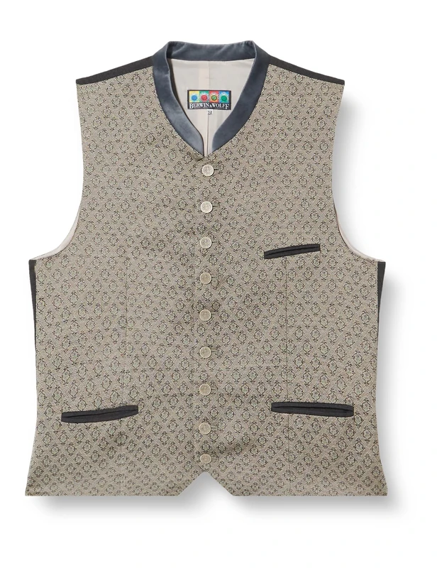 BERWIN & WOLFF TRACHT FOLKLORE LANDHAUS Men's 72690 Costume Vest, Olive Green, 50 - Image 1