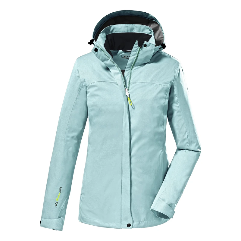 Killtec Women's Kos 133 Wmn Jckt Functional Outdoor Jacket with Zip-Off Hood, ice Blue, 34 (EU)