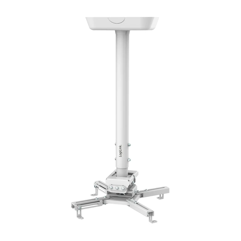 LogiLink BP0157 - Ceiling Mounted Projector Mount Load 35 kg Max Rotation 360° Tilt -20°/+20° Swivel -8°/+8° Arm Length 595-895mm White