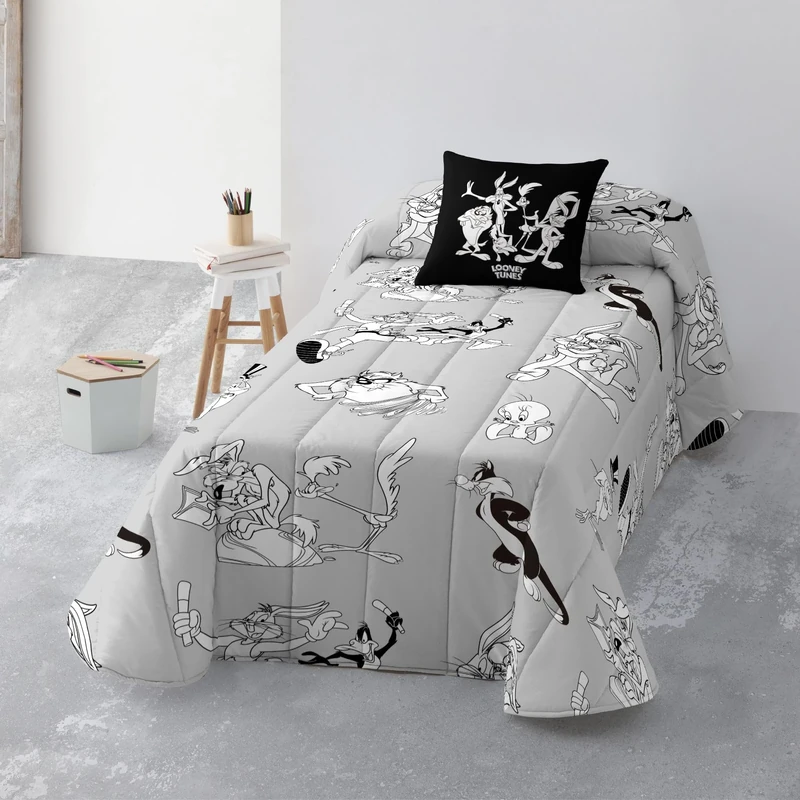 BELUM | Looney Tunes Bouti Looney Tunes BN, Organic Cotton and Combed Quilt for Bed of 150, Soft Quilt, All Season Bedspread