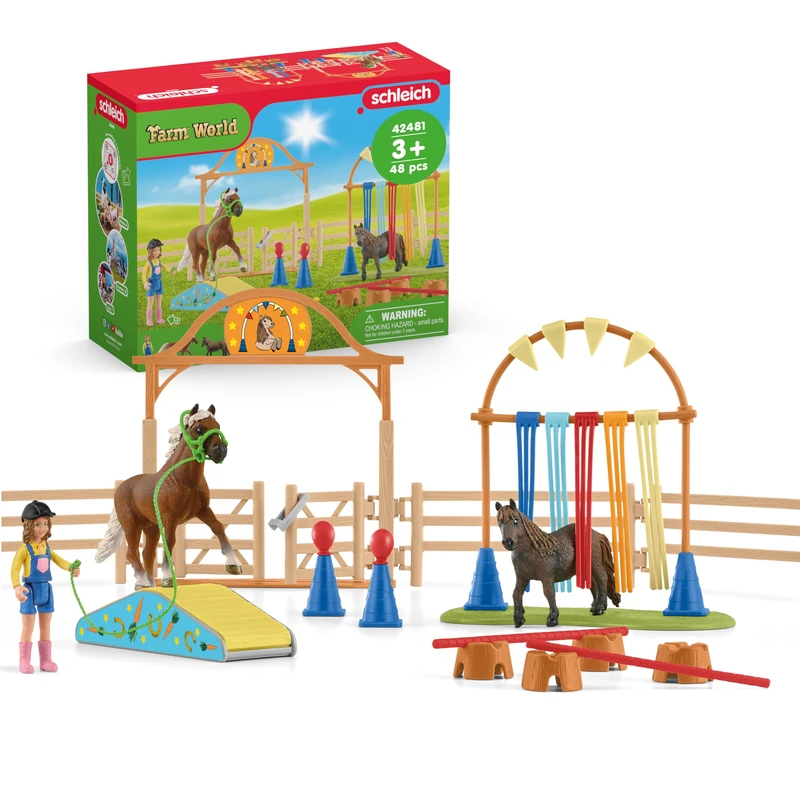 Schleich Farm World Pony Agility Training Set - 41-Piece Toy