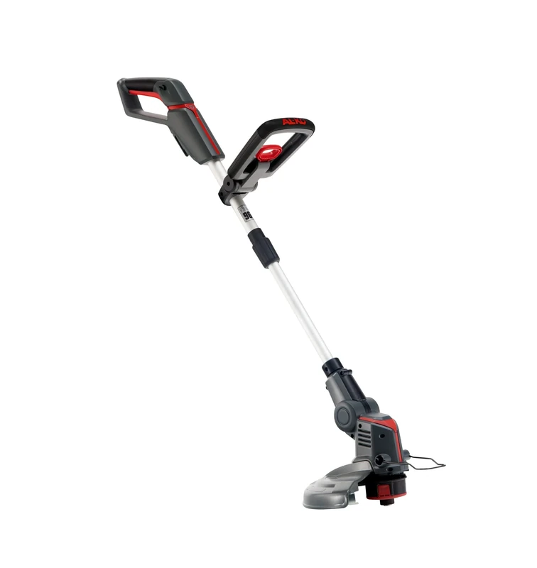 AL-KO GT 1825 Cordless Grass Trimmer 18 V Li-Ion Battery, 25 cm Cutting Width, Telescopic Shaft, Tip Automatic, Includes Replacement Thread Spool, Grey/Red, without Battery and Charger