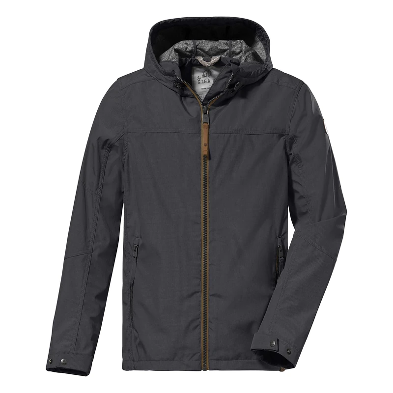 G.I.G.A. DX Men's GS 9 Mn Sftshll Softshell Outdoor Jacket with Hood, Charcoal, S