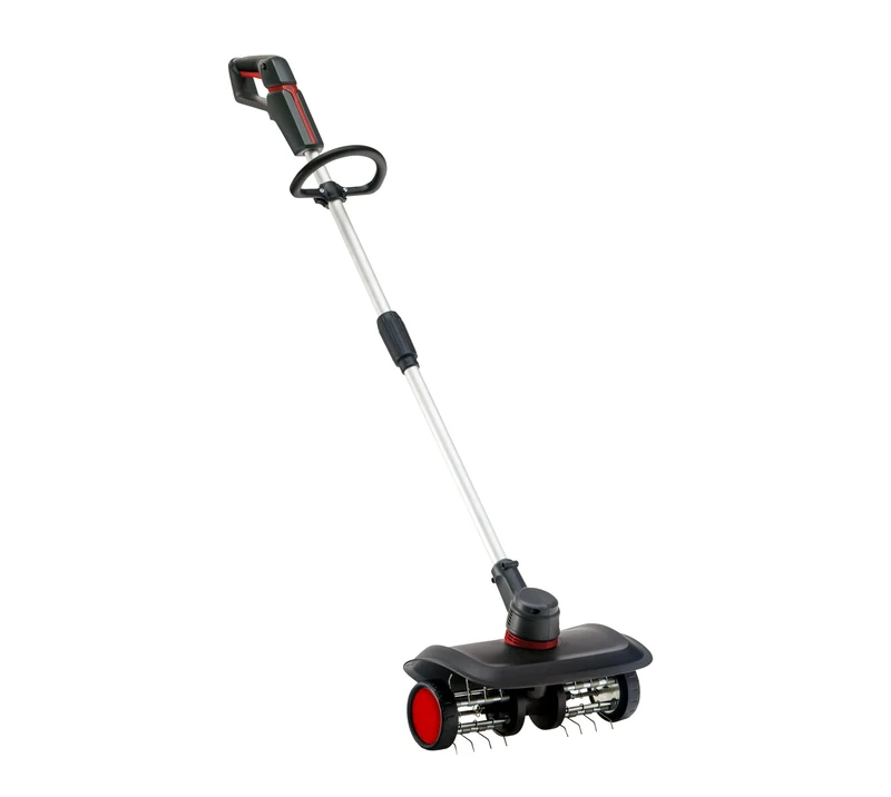 AL-KO AR 1835 Cordless Lawn Aerator, 18 V Li-Ion Battery, 2 x 17 cm Working Width, 24 Steel Spring Tines, Separable Shaft