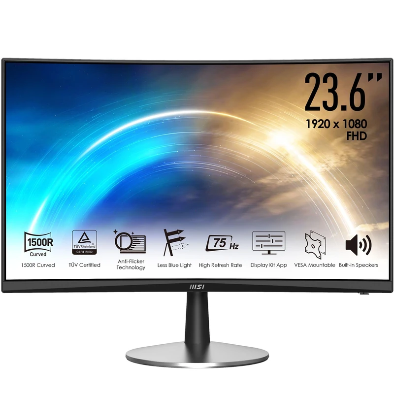 MSI Pro MP242C écran plat de PC 60,5 cm (23.8") 1920 x 1080 pixels Full HD LED Noir