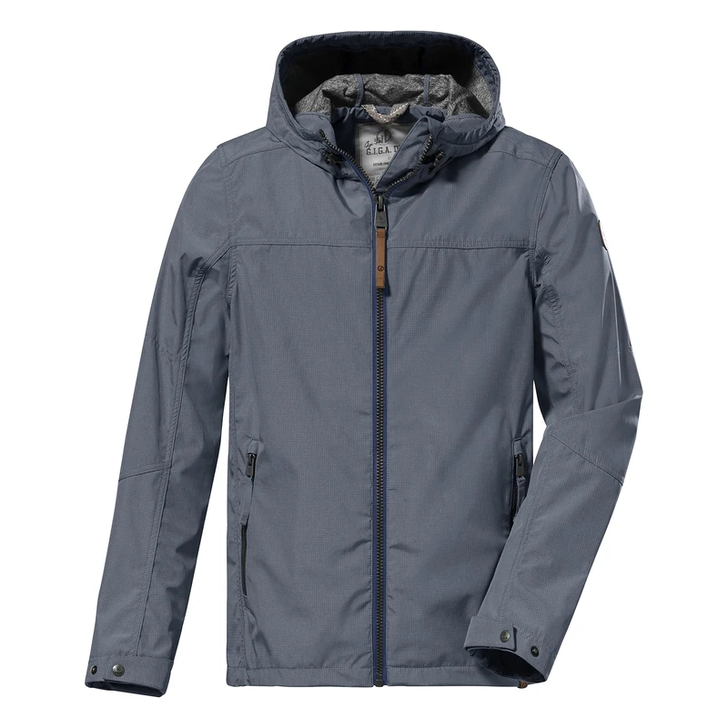 G.I.G.A. DX Men's GS 9 Mn Sftshll Softshell Outdoor Jacket with Hood, Steel Blue, XXX-Large