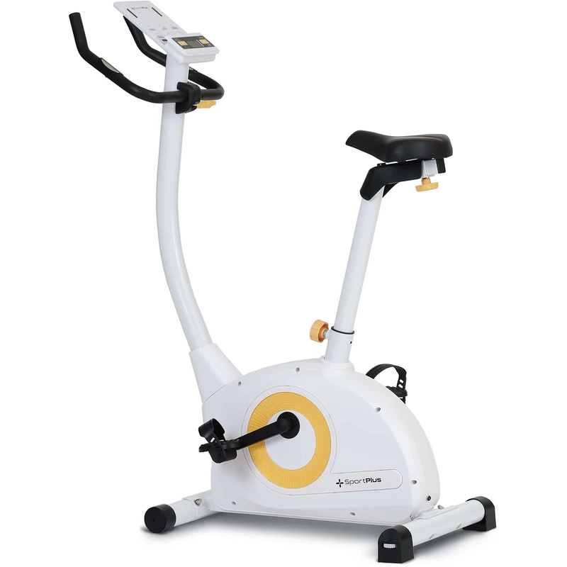 SportPlus 2022 Model Compact Exercise Bike 24 Resistance Levels Integrated Heart Rate Monitor & Bluetooth Home