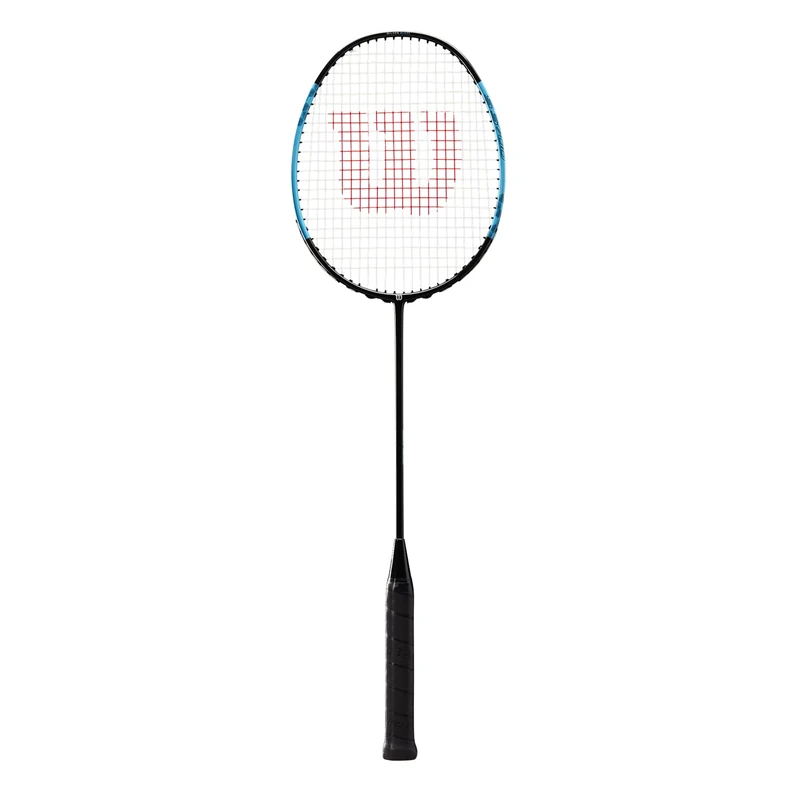 Wilson Recon 370 Badminton Racket, Grip Strength 6, Head Heavy Balance, Carbon Fibre, Black/Red/Gold