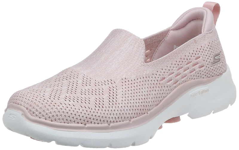 Skechers Women's Go Walk 6 - Valerie Trainers, Pink, 4 UK