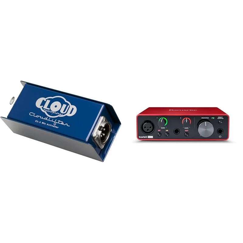 Cloud Microphones, Cloudlifter, CL-1, Microphone Amplifier & Focusrite Scarlett Solo 3rd Gen USB Audio Interface, for the Guitarist, Vocalist, Podcaster or Producer, Studio Quality Sound
