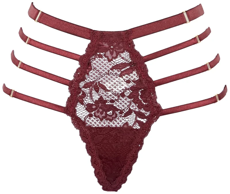 Cosabella Women's Say Never High Waist G-String, Vino, Medium-Large