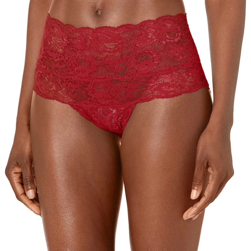 Cosabella Women's Say Never High Waisted Bikini Style Underwear, Mystic Red, S