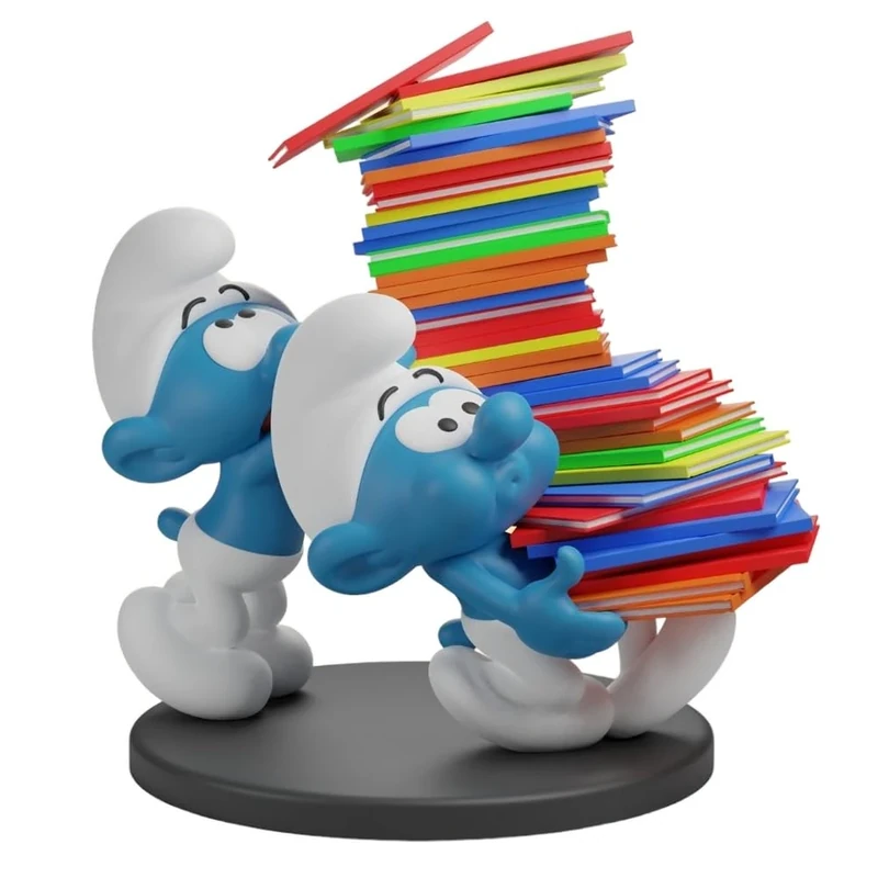 Plastoy Collectable Figurine The Smurfs Album Stack - Image 1