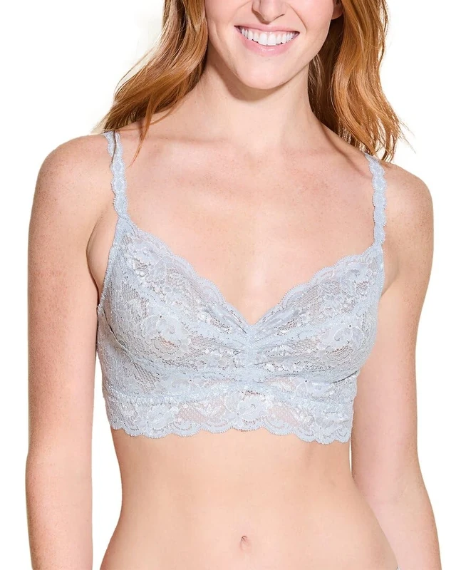 Cosabella Womens Say Never Sweetie Bralette, Dove Gray Silver, L