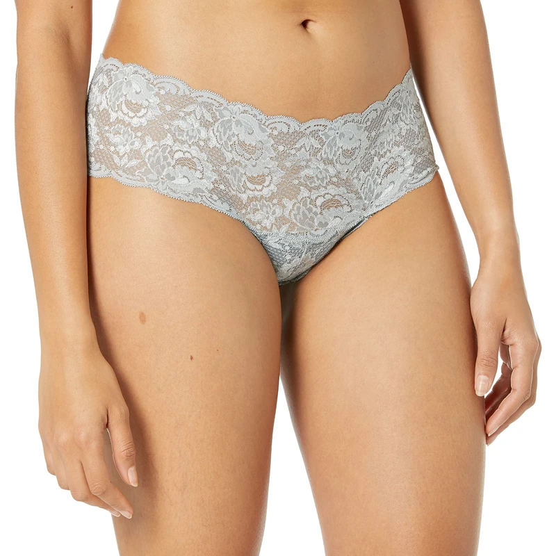 Cosabella Women's Say Never Hottie Low Rise Hotpant Boy Short Panties, Dove Gray Silver, L-x-L