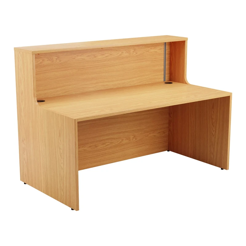 Office Hippo Reception Desk, Unit, Table, Office, Oak, 166 x 89 x 116.5