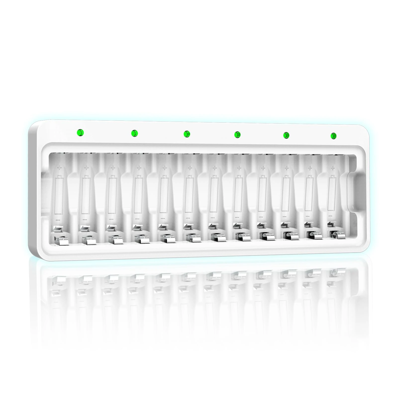 Dlyfull 12 slot AA AAA Battery Charger for Ni-MH Ni-CD AA AAA Rechargeable Batteries Charger Type-C High-Speed Charging Intelligent Detection Technology