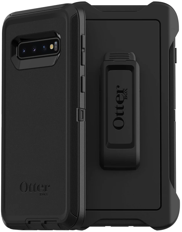 OtterBox DEFENDER SERIES Case & Holster For Samsung Galaxy S10 - Black - Image 1