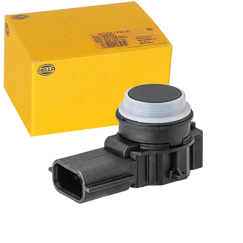 HELLA 6PX 358 141-761 Sensor, parking distance control - 3-pin connector - Plugged - Over-paintable - with fastening ring