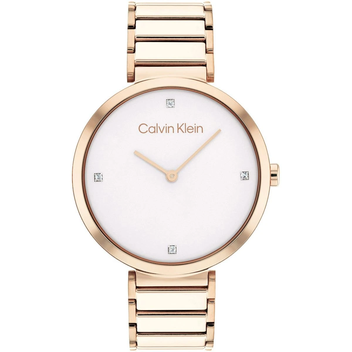 Calvin Klein Analogue Quartz Watch for Women with Rose Gold Colored Stainless Steel Bracelet - 25200135