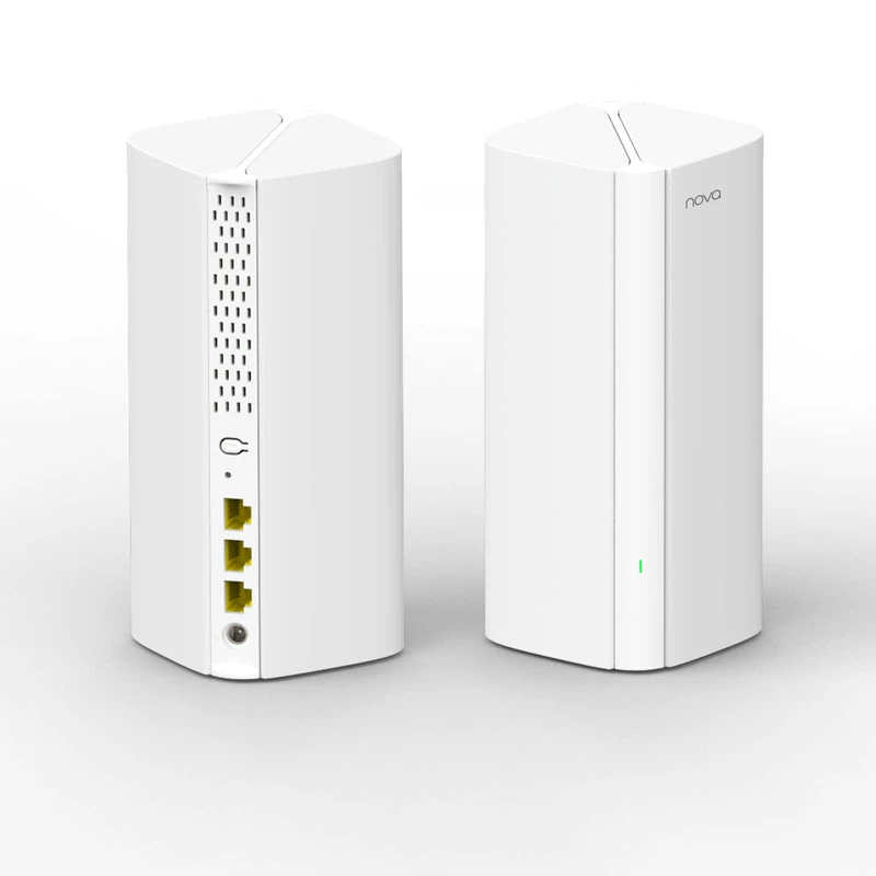 Tenda Nova MX12 AX3000 Mesh Wi-Fi 6 System - 2,600sq ft Wi-Fi Coverage - Whole Home Wi-Fi Mesh System - 1.7 GHz Quad-Core CPU - HE160 - Dual-Band Gigabit Mesh Network for 160+ Devices - 2-Pack
