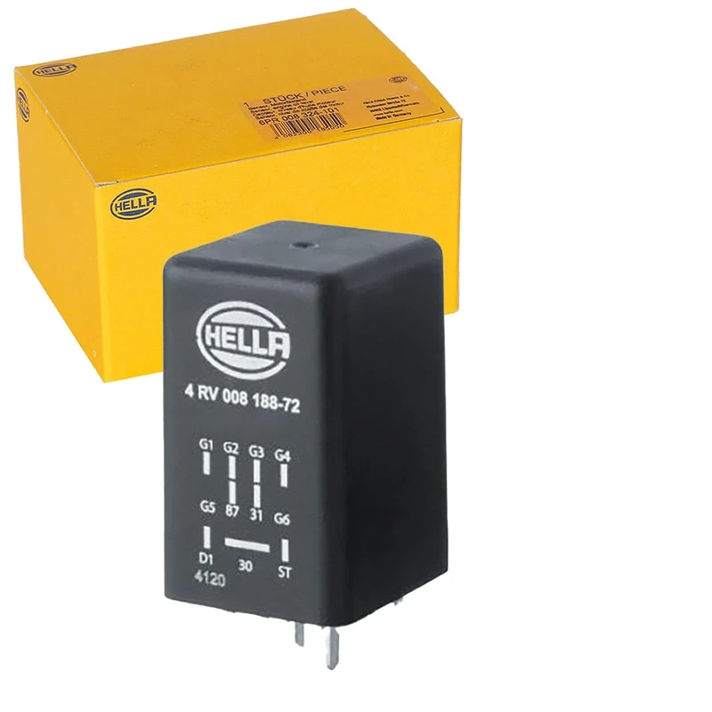 HELLA 4RV 008 188-721 Control Unit, glow plug system - 12V - 9-pin connector - after-glow capable - Number of Cylinders: 4