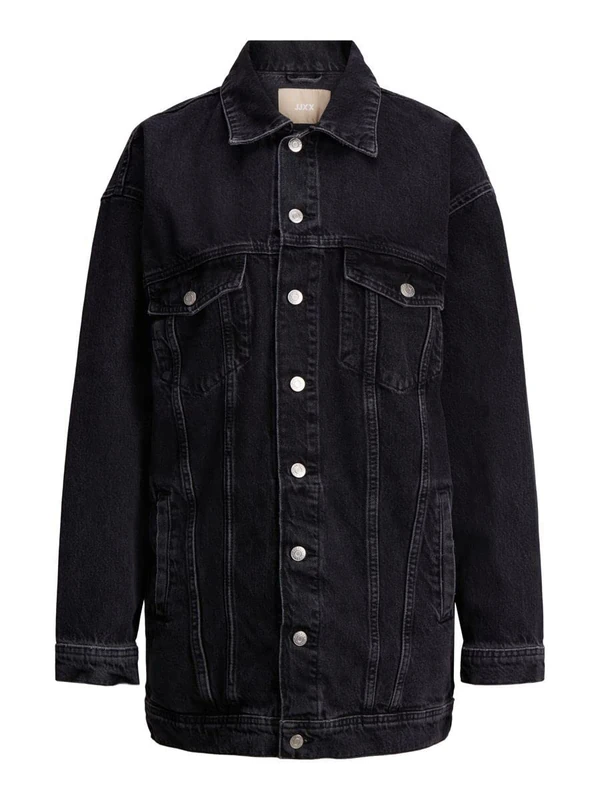 JJXX Women's JXALISON Oversized Long Jacket CR504, Black Denim, XS