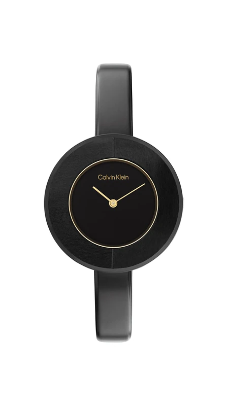 Calvin Klein Analogue Quartz Watch for Women with Black Stainless Steel Bracelet - 25200024
