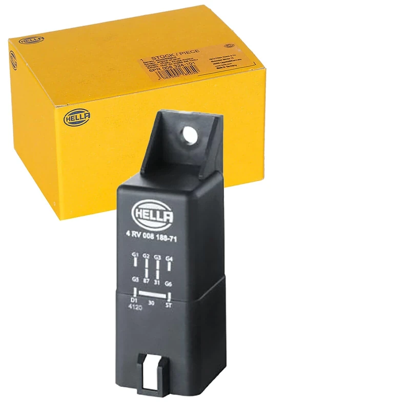 HELLA 4RV 008 188-711 Control Unit, glow plug system - 12V - 9-pin connector - after-glow capable - Number of Cylinders: 4