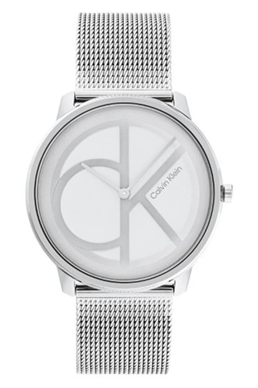 Calvin Klein Analogue Quartz Watch for Men and Women Iconic MESH - 40MM Collection with Silver Stainless Steel Mesh Bracelet - 25200027