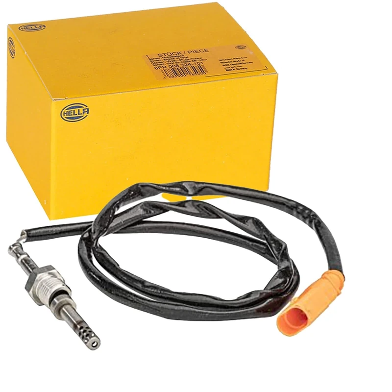 HELLA 6PT 358 181-121 Sensor, exhaust gas temperature - 2-pin connector - Bolted - Cable: 830mm