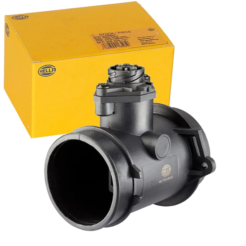 HELLA 8ET 358 095-681 Air Mass Sensor - 4-pin connector - Pipe-neck - Image 1