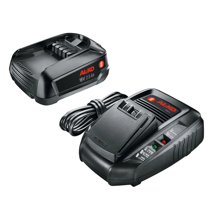 AL-KO Battery Set 18 V Bosch Home and Garden Compatible with 1x Li-Ion Battery B50 Li (18 V / 2.5 Ah) and 1x C50 Li Charger